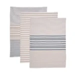 Set of 3 Coastal Tea Towels | Soft Absorbent Cotton Kitchen Towels