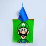 Nintendo Double Poncho Towel | Kids Super Mario & Luigi Cotton Bath Poncho - Image 2