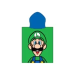 Nintendo Double Poncho Towel | Kids Super Mario & Luigi Cotton Bath Poncho - Image 10
