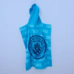 Manchester City Kids Poncho Towel | Cotton Hooded Football Beach & Bath Towel - Image 2