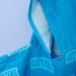 Manchester City Kids Poncho Towel | Cotton Hooded Football Beach & Bath Towel - Image 4