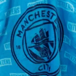 Manchester City Kids Poncho Towel | Cotton Hooded Football Beach & Bath Towel - Image 5