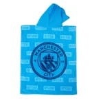 Manchester City Kids Poncho Towel | Cotton Hooded Football Beach & Bath Towel - Image 6