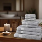 9 Piece 700 GSM Bamboo Towel Set | Luxury Bathroom Towel Collection