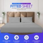 Linen World Hotel Quality 4FT Small Double Fitted Sheet (122×190cm) Grey – 26cm Deep Pocket Brushed Microfiber Bottom Sheet, OEKO-TEX Certified, Soft & Breathable Easy Care Bed Sheet - Image 3