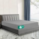 Linen World Hotel Quality 4FT Small Double Fitted Sheet (122×190cm) Grey – 26cm Deep Pocket Brushed Microfiber Bottom Sheet, OEKO-TEX Certified, Soft & Breathable Easy Care Bed Sheet