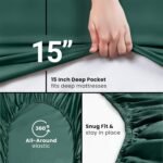 Utopia Bedding Queen Fitted Sheet - Bottom Sheet - Deep Pocket - Soft Microfiber - Shrinkage and Fade Resistant - Easy Care -1 Fitted Sheet Only (Emerald) - Image 2