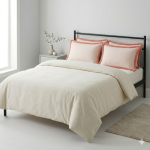 Blush Stripe Contrast Pillow Cover Pair