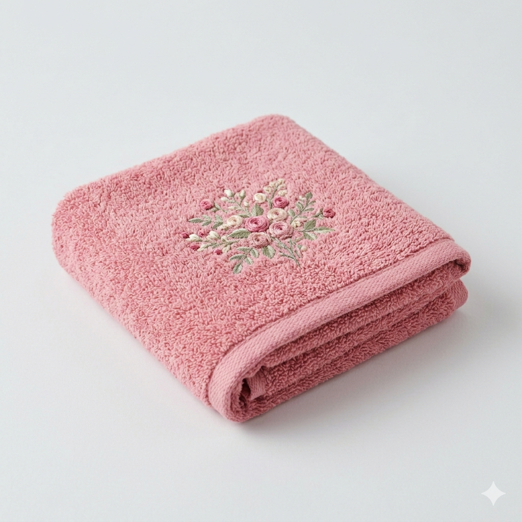 Compact Floral Hand Towel