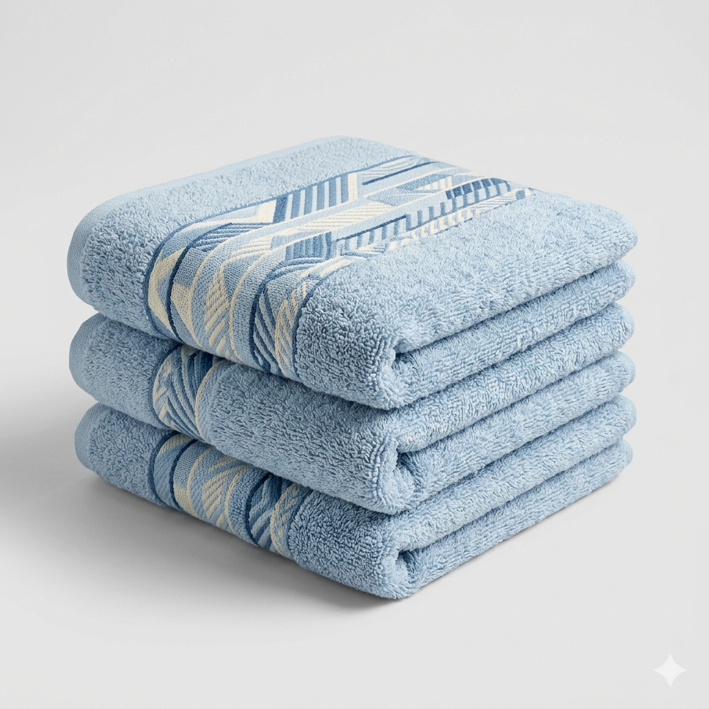 Cotton Geometric Stripe Towel
