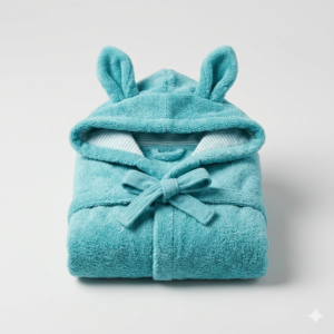 Baby Hooded Bathrobe - Little Deer Dream (Turquoise)