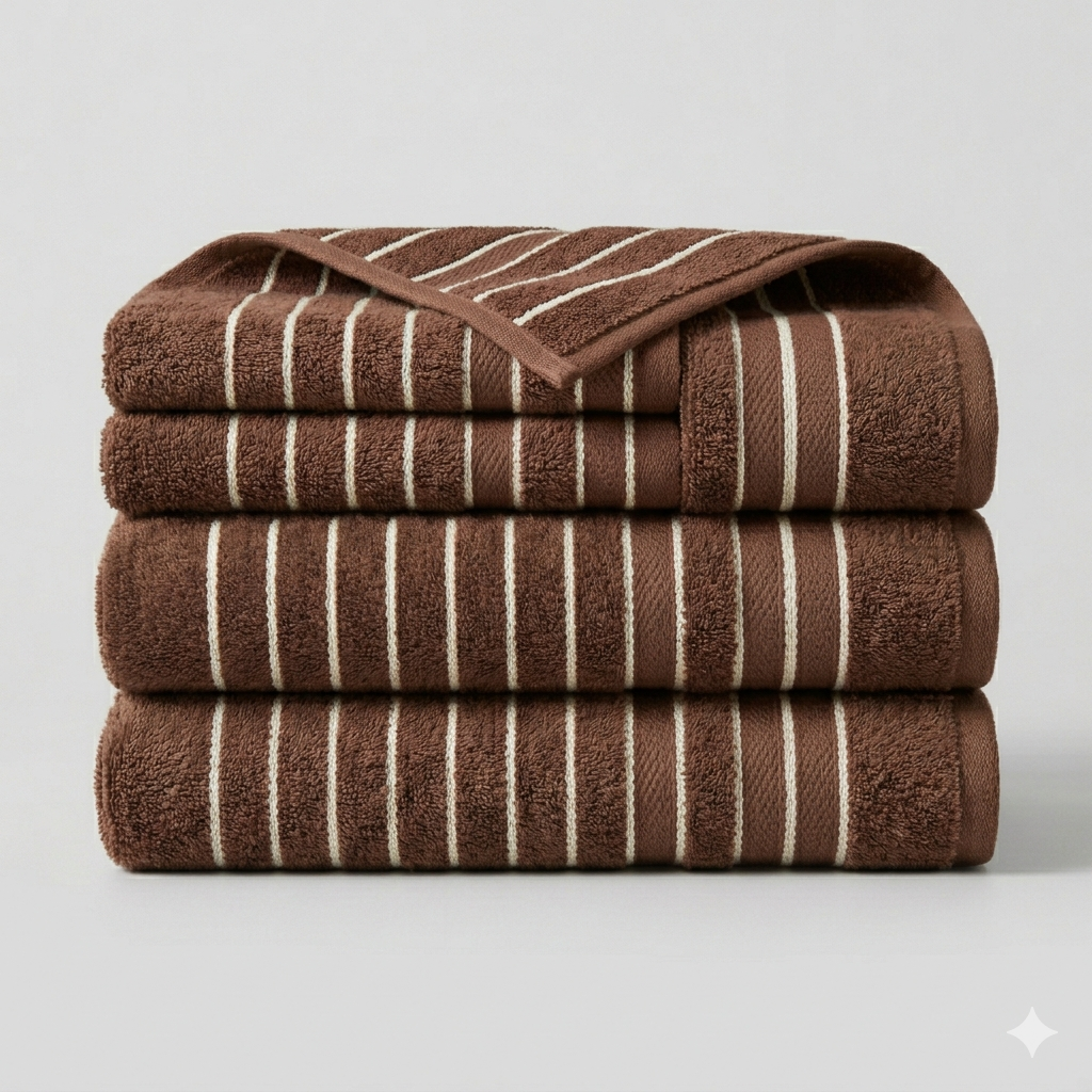 Cotton Stripe Bath Towel (500 GSM)