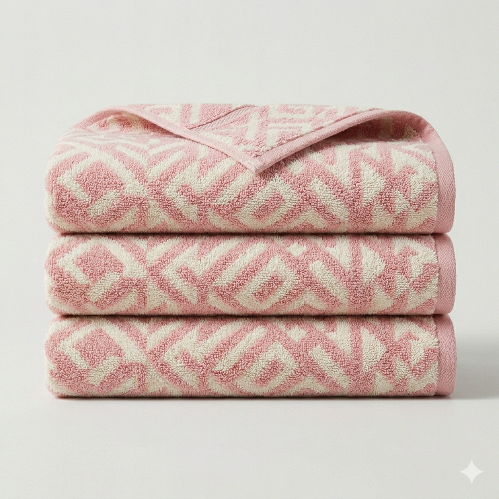 500 GSM Cotton Towel Set – 3 Piece