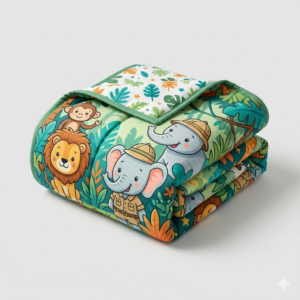 2 Side Print Kids Comforter (100 GSM Silicon Fibre)