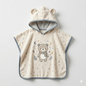 Animated Hooded Kids Poncho (Design 1)