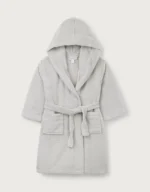Grey Kids Snuggle Robe | Ultra Soft Hooded Fleece Bathrobe 1–12 Years - Image 3
