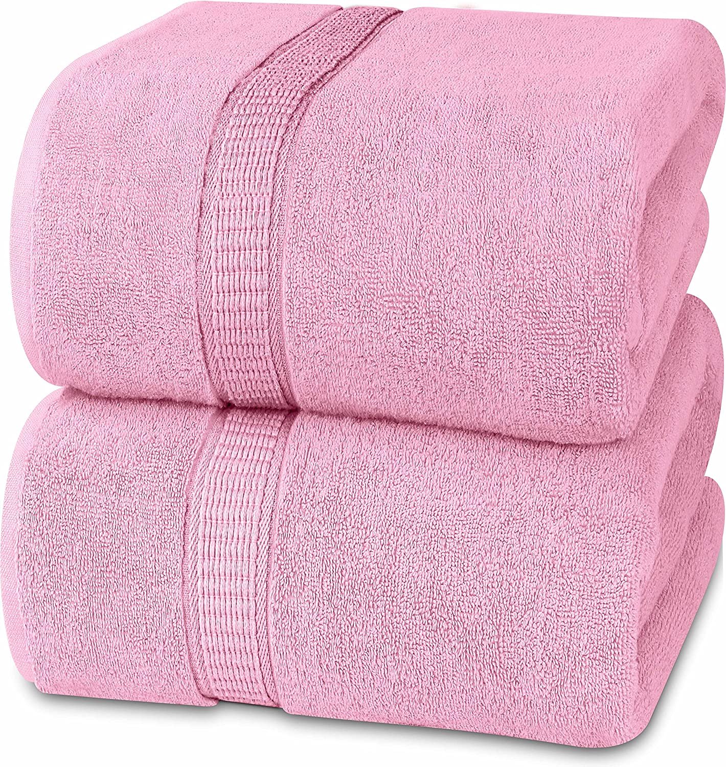 www_utopiadeals_com-UTLUXBATHSHEETPINK-2PACK-8.progressive 600 GSM Luxury Cotton Towel Set | Soft Absorbent Hotel Quality Towels - Image 1