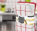 100% Ring Spun Cotton Dish Towels | Soft Absorbent Kitchen Towels - Image 2