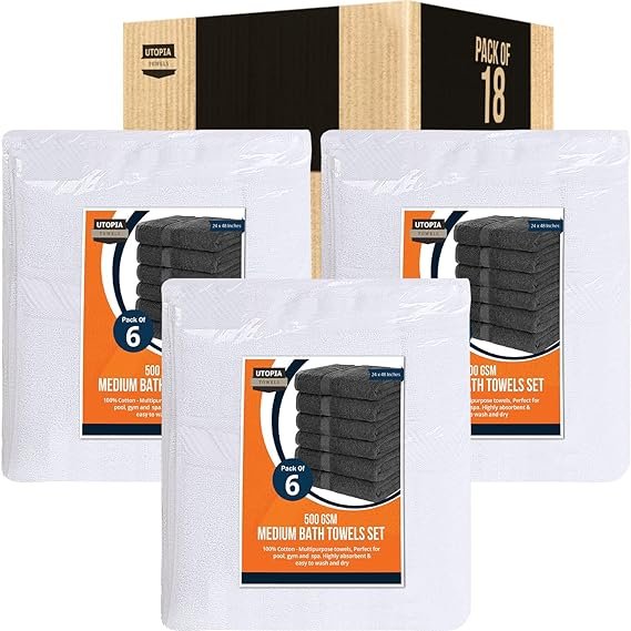 www_utopiadeals_com-whitew3.progressive (2) Premium Cotton Bath Towel | Soft Absorbent Hotel Quality Towels - Image 1